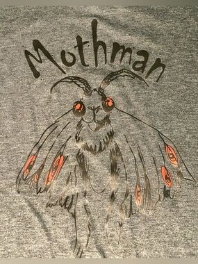 Gildan Softstyle Heather Grey Tee — Mothman- Unisex